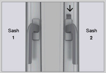 Espagnolettes for 2-leaf elements